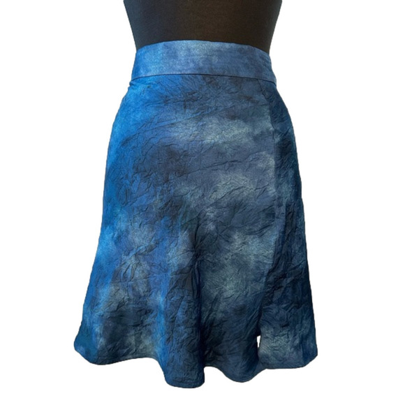 Free People Martine Flirt Tie-Dye Skirt Navy Blue Combo Size 12 - Picture 1 of 10